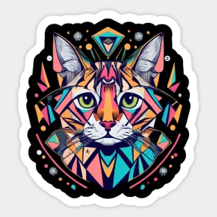 Geometric cat Sticker